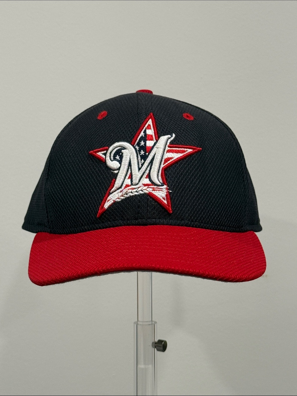 New Era Milwaukee Brewers 2014 Stars & Stripes 4th of July Fitted Hat 7.5